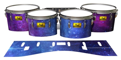 Pearl Championship Maple Tenor Drum Slips (Old) - Colorful Galaxy (Themed)