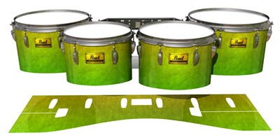 Pearl Championship Maple Tenor Drum Slips (Old) - Cool Lemon Lime (Green)