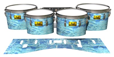 Pearl Championship Maple Tenor Drum Slips (Old) - Cosmic Tide (Blue)