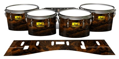 Pearl Championship Maple Tenor Drum Slips (Old) - Earth GEO Marble Fade (Neutral)