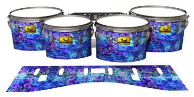 Pearl Championship Maple Tenor Drum Slips (Old) - Electro Blue Plasma (Blue) (Purple)