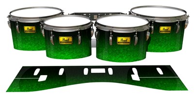 Pearl Championship Maple Tenor Drum Slips (Old) - Emerald Fade (Green)