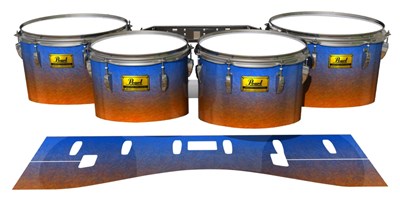 Pearl Championship Maple Tenor Drum Slips (Old) - Exuma Sunset (Blue) (Orange)