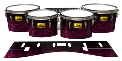 Pearl Championship Maple Tenor Drum Slips (Old) - Festive Pink Rosewood (Pink)