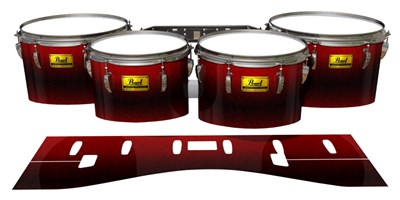 Pearl Championship Maple Tenor Drum Slips (Old) - Firestorm (Red)