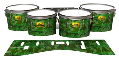 Pearl Championship Maple Tenor Drum Slips (Old) - Forest Traditional Camouflage (Green)