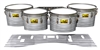 Pearl Championship Maple Tenor Drum Slips (Old) - Lateral Brush Strokes Grey and White (Neutral)