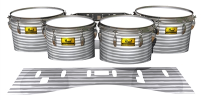 Pearl Championship Maple Tenor Drum Slips (Old) - Lateral Brush Strokes Grey and White (Neutral)