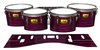 Pearl Championship Maple Tenor Drum Slips (Old) - Lateral Brush Strokes Maroon and Black (Red)