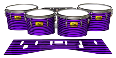 Pearl Championship Maple Tenor Drum Slips (Old) - Lateral Brush Strokes Purple and Black (Purple)