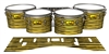 Pearl Championship Maple Tenor Drum Slips (Old) - Lateral Brush Strokes Yellow and Black (Yellow)