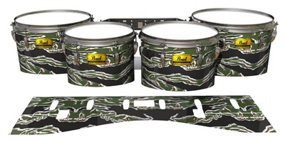 Pearl Championship Maple Tenor Drum Slips (Old) - Liberator Tiger Camouflage (Green)