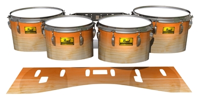 Pearl Championship Maple Tenor Drum Slips (Old) - Maple Woodgrain Orange Fade (Orange)