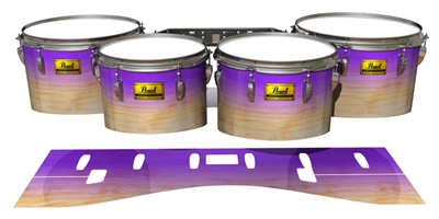 Pearl Championship Maple Tenor Drum Slips (Old) - Maple Woodgrain Purple Fade (Purple)