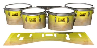 Pearl Championship Maple Tenor Drum Slips (Old) - Maple Woodgrain Yellow Fade (Yellow)