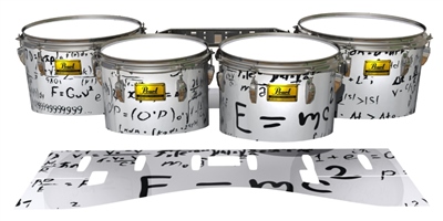 Pearl Championship Maple Tenor Drum Slips (Old) - Mathmatical Equations on White (Themed)