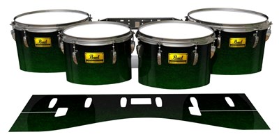 Pearl Championship Maple Tenor Drum Slips (Old) - Midnight Forest (Green)
