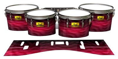 Pearl Championship Maple Tenor Drum Slips (Old) - Molten Pink (Pink)