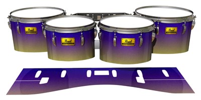 Pearl Championship Maple Tenor Drum Slips (Old) - Mystic Horizon (Purple) (Yellow)
