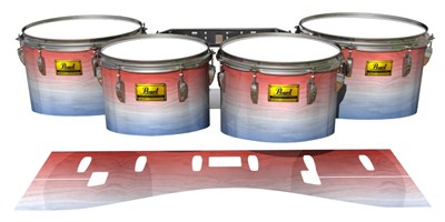 Pearl Championship Maple Tenor Drum Slips (Old) - Patriotic Maple Fade (Red) (Blue)
