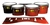 Pearl Championship Maple Tenor Drum Slips (Old) - Red Light Rays (Themed)