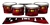 Pearl Championship Maple Tenor Drum Slips (Old) - Red Smokey Clouds (Themed)