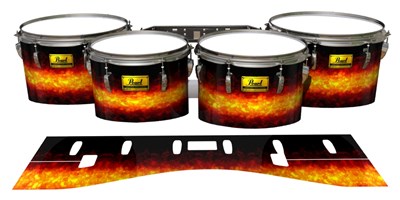 Pearl Championship Maple Tenor Drum Slips (Old) - Sunrock (Orange)