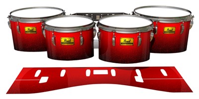 Pearl Championship Maple Tenor Drum Slips (Old) - Super Dragon Red (Red)