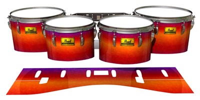 Pearl Championship Maple Tenor Drum Slips (Old) - Supernova (Red) (Purple)