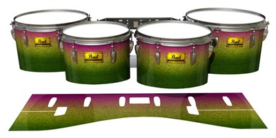 Pearl Championship Maple Tenor Drum Slips (Old) - Tropical Hybrid (Green) (Yellow)