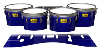 Pearl Championship Maple Tenor Drum Slips (Old) - Tsunami Rain (Blue)