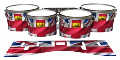 Pearl Championship Maple Tenor Drum Slips (Old) - Union Jack (Themed)