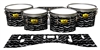 Pearl Championship Maple Tenor Drum Slips (Old) - Wave Brush Strokes Grey and Black (Neutral)