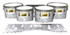 Pearl Championship Maple Tenor Drum Slips (Old) - Wave Brush Strokes Grey and White (Neutral)