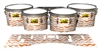 Pearl Championship Maple Tenor Drum Slips (Old) - Wave Brush Strokes Orange and White (Orange)