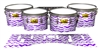 Pearl Championship Maple Tenor Drum Slips (Old) - Wave Brush Strokes Purple and White (Purple)