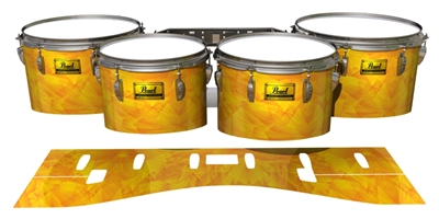 Pearl Championship Maple Tenor Drum Slips (Old) - Yellow Cosmic Glass (Yellow) (Orange)