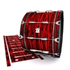 System Blue Professional Series Bass Drum Slip - Chaos Brush Strokes Red and Black (Red)