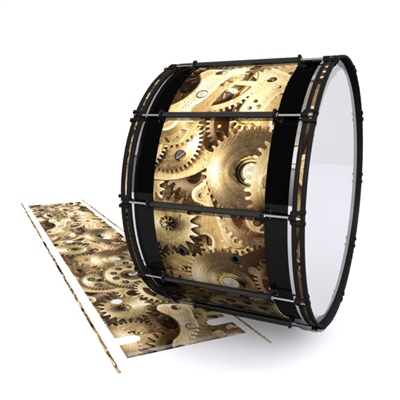 System Blue Professional Series Bass Drum Slip - Golden Gears (Themed)