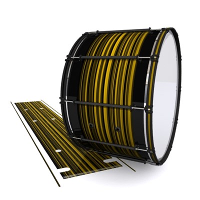 System Blue Professional Series Bass Drum Slip - Gold Horizon Stripes (Yellow)