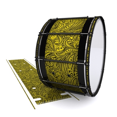 System Blue Professional Series Bass Drum Slip - Gold Paisley (Themed)
