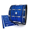 System Blue Professional Series Bass Drum Slip - Lateral Brush Strokes Blue and Black (Blue)