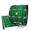 System Blue Professional Series Bass Drum Slip - Lateral Brush Strokes Green and Black (Green)
