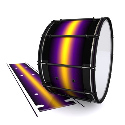 System Blue Professional Series Bass Drum Slip - Light Barrier Fade (Purple) (Yellow)