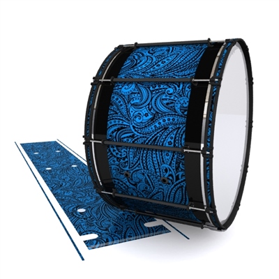 System Blue Professional Series Bass Drum Slip - Navy Blue Paisley (Themed)