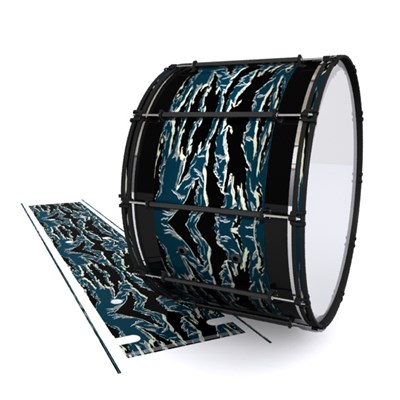 System Blue Professional Series Bass Drum Slip - Nighthawk Tiger Camouflage (Blue)