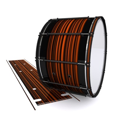 System Blue Professional Series Bass Drum Slip - Orange Horizon Stripes (Orange)
