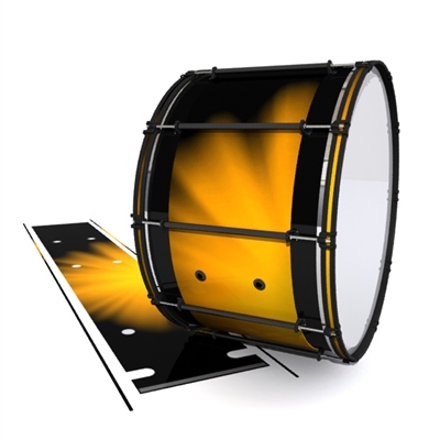 System Blue Professional Series Bass Drum Slip - Orange Light Rays (Themed)