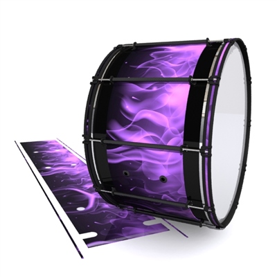 System Blue Professional Series Bass Drum Slip - Purple Flames (Themed)
