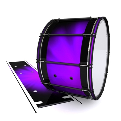 System Blue Professional Series Bass Drum Slip - Purple Light Rays (Themed)